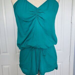 NWOT Vitamin A - Suite Cover Up Romper Cotton Green S/M